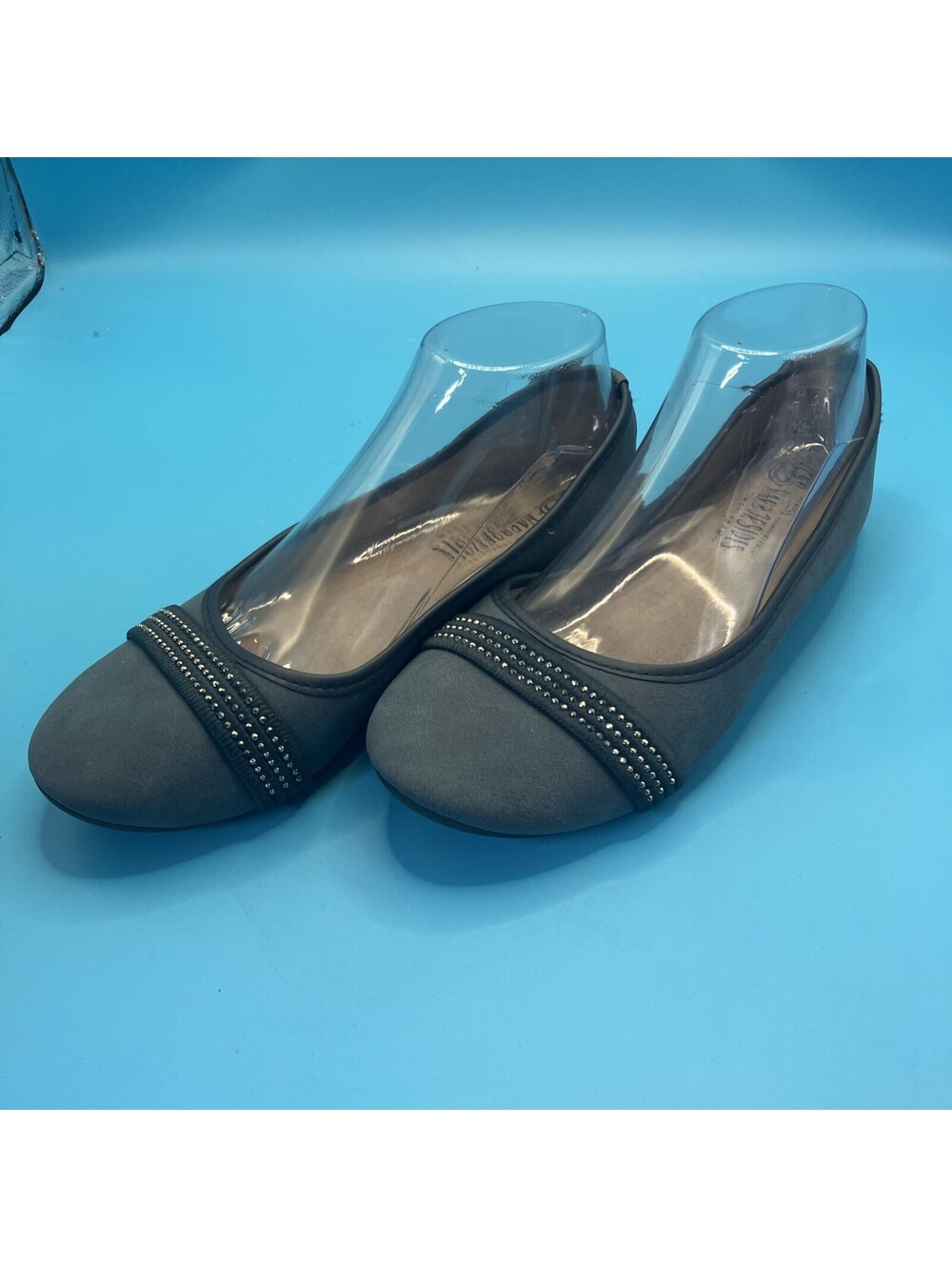 Harborside Gray Round Toe Ballet / Dance Flats Sz 9w